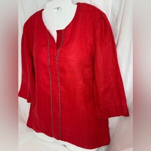 Pendleton Textured Linen Weave Lora Tunic, Women’s Size 8